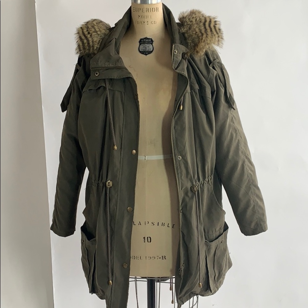 ASOS Parker Coat w/Faux Fur Hood
